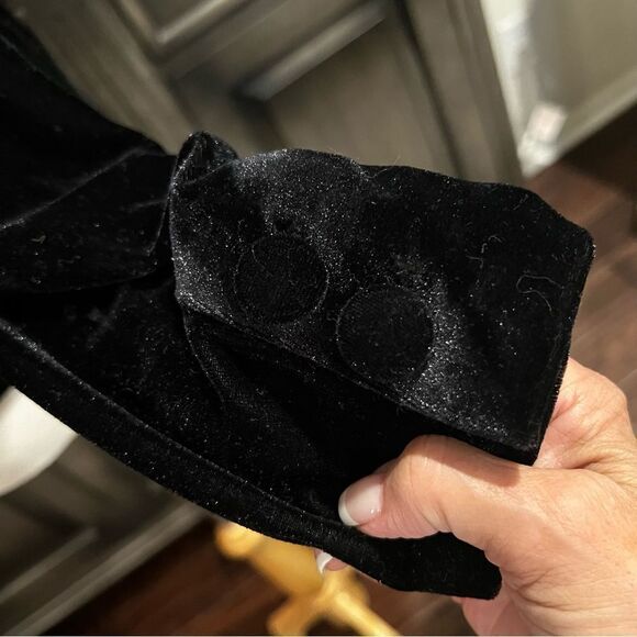 Spencer Jeremy Cropped Black Blazer Velvet PS - Picture 6 of 11